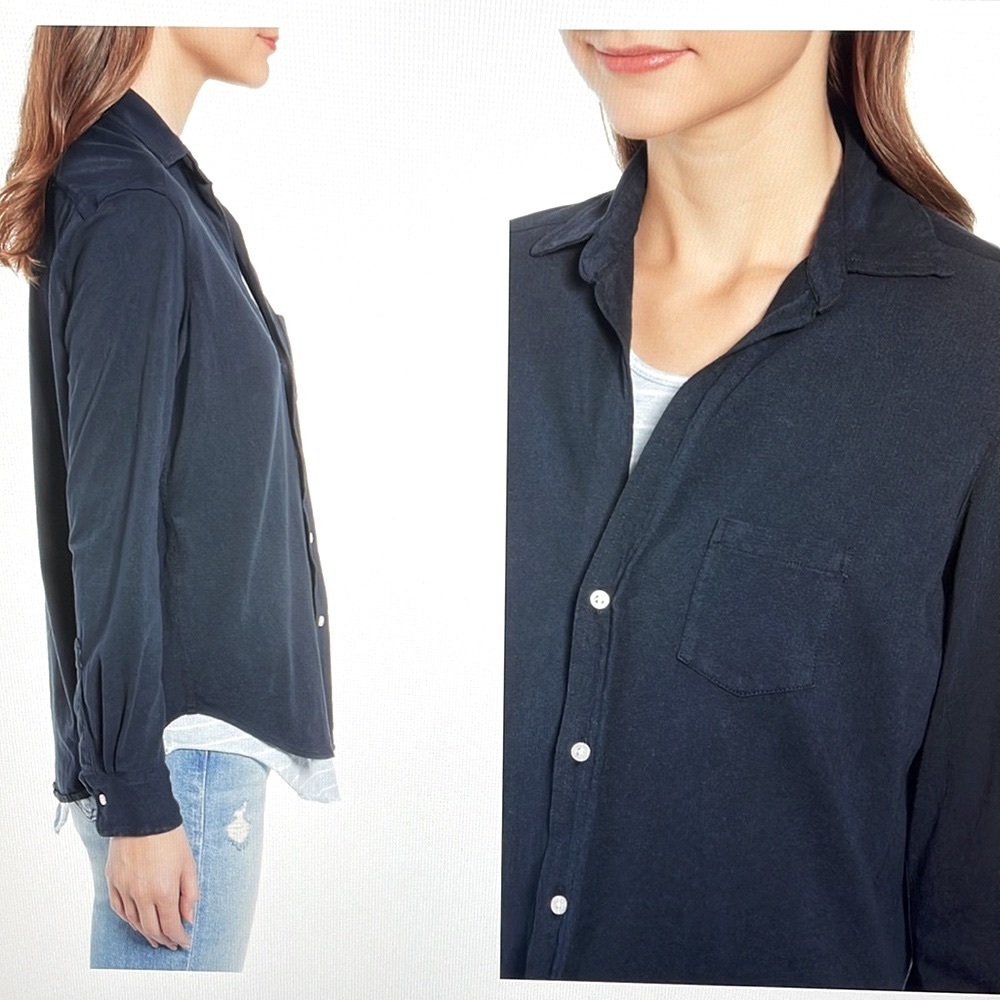 FRANK & EILEEN Tee Lab Button Front Jersey Shirt - Picture 4 of 15